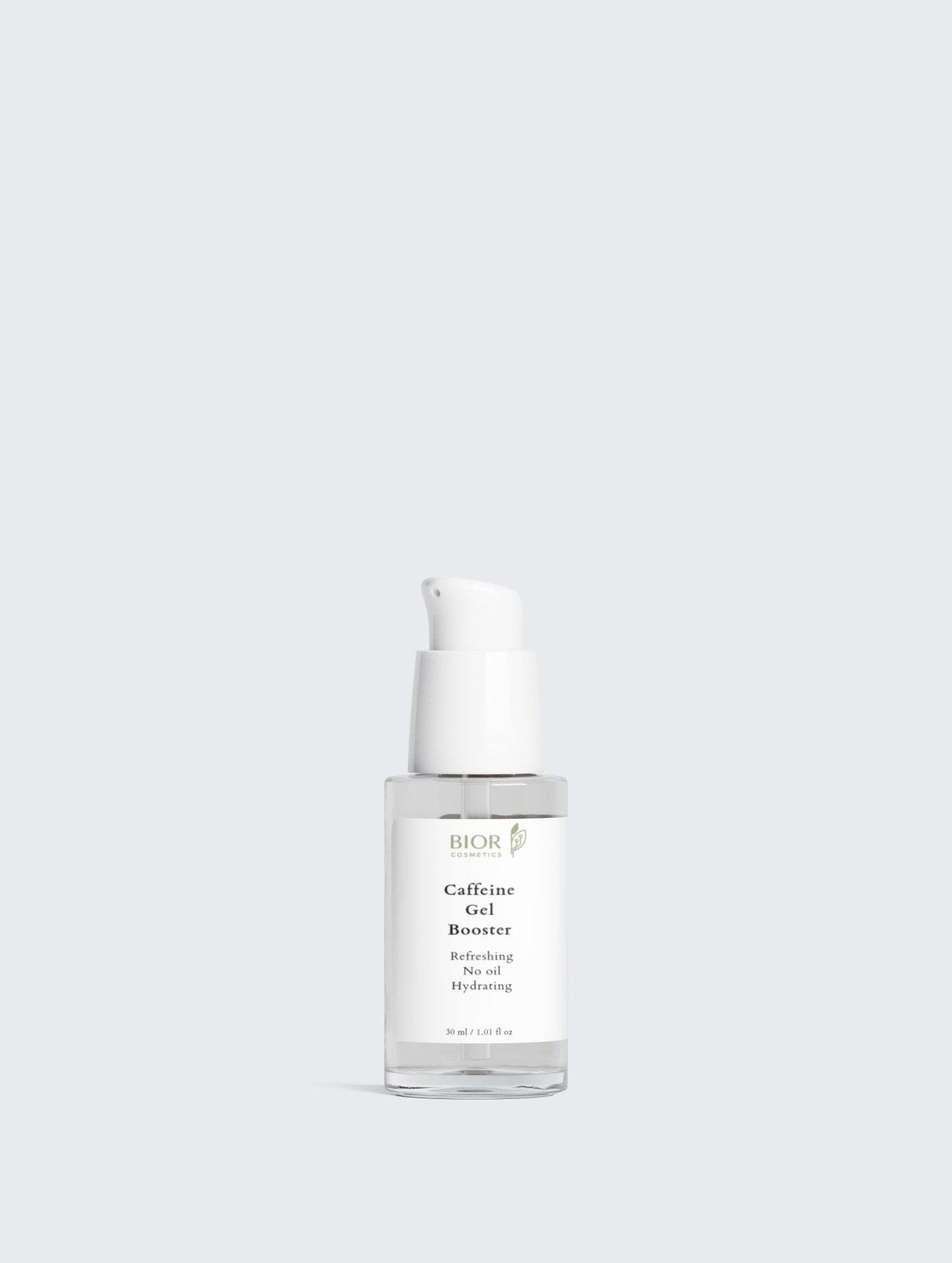 Caffeine Gel Booster on vanity – lightweight hydrating gel